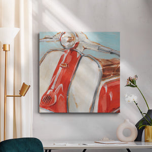 Retro Scooter II-Premium Gallery Wrapped Canvas - Ready to Hang