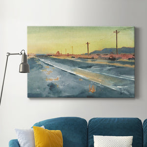 Deserted Highway I Premium Gallery Wrapped Canvas - Ready to Hang