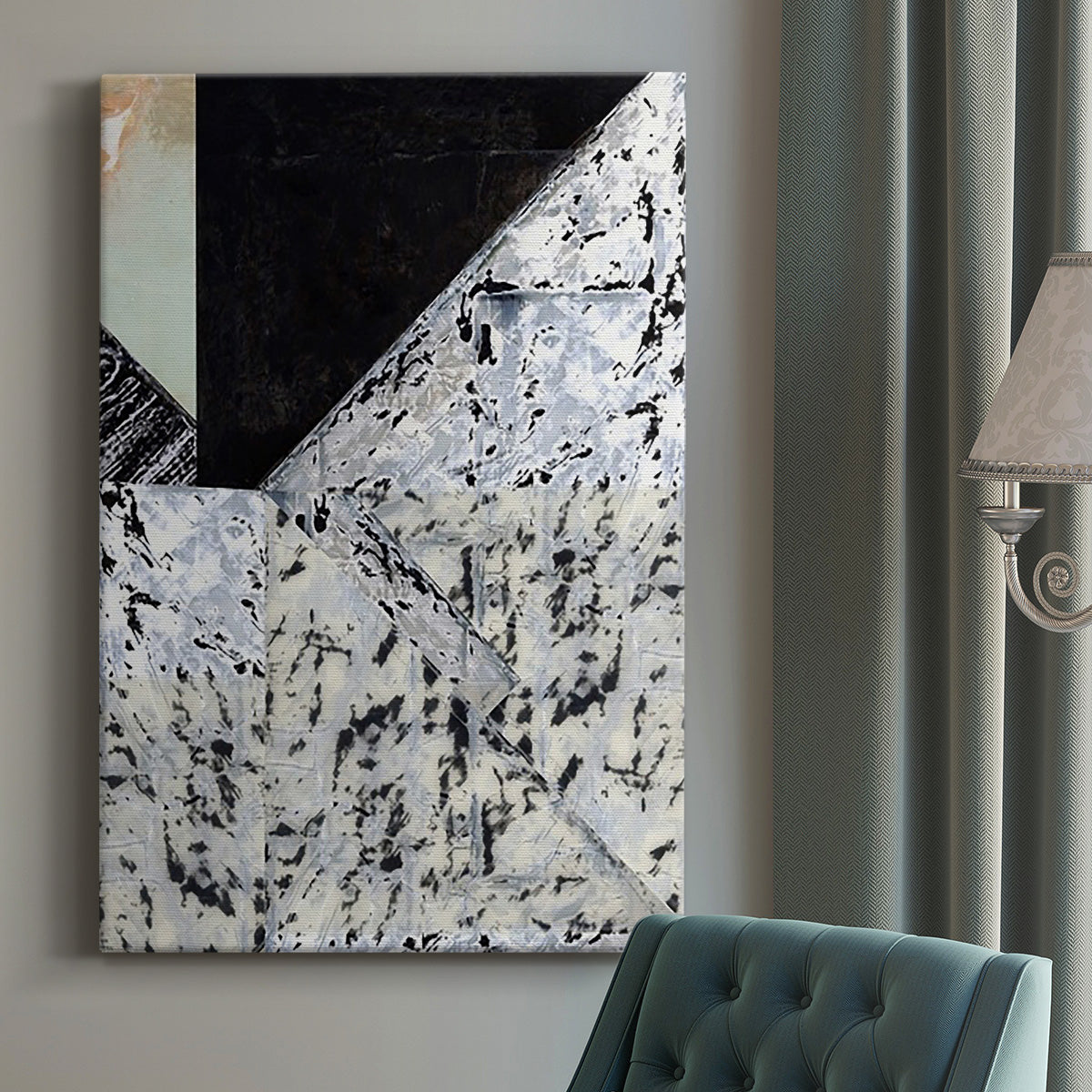 Tiles & Texture Abstract Angles II Premium Gallery Wrapped Canvas - Ready to Hang