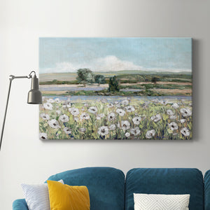 Vintage Poppy Valley Premium Gallery Wrapped Canvas - Ready to Hang