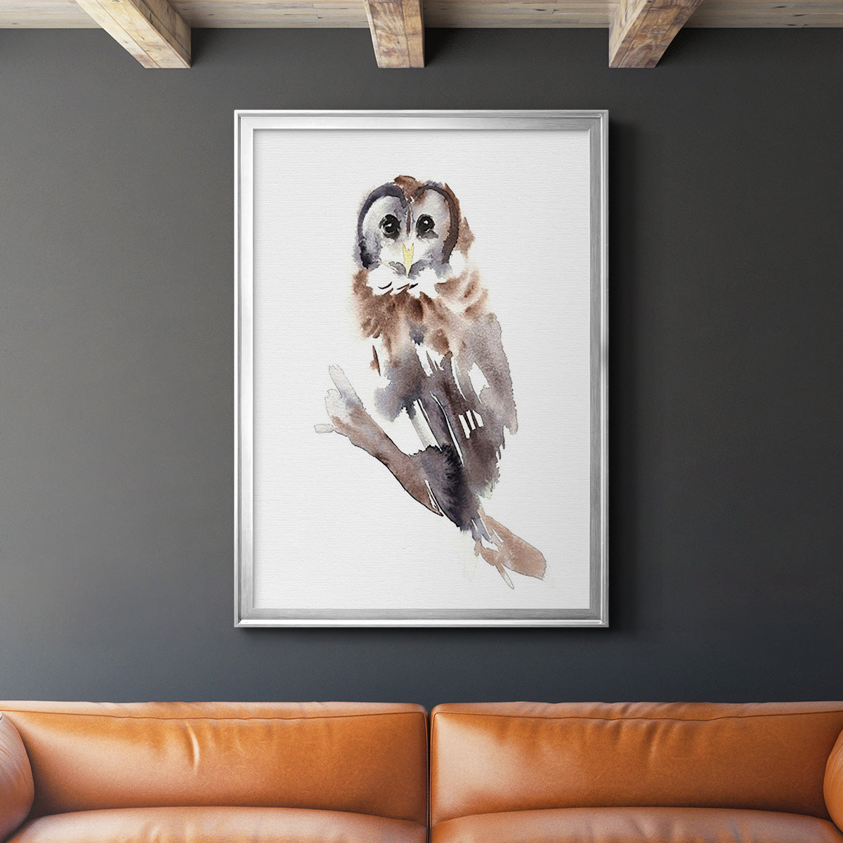 Barred Owl Impressions II Premium Framed Print - Ready to Hang