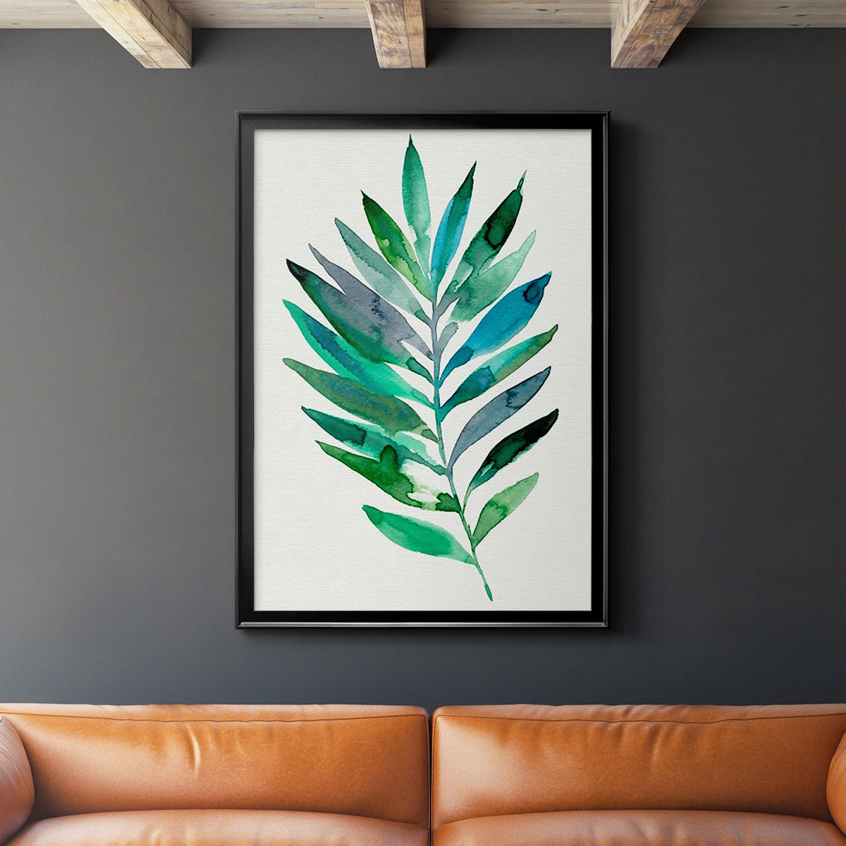 Palm Frond Flow III Premium Framed Print - Ready to Hang