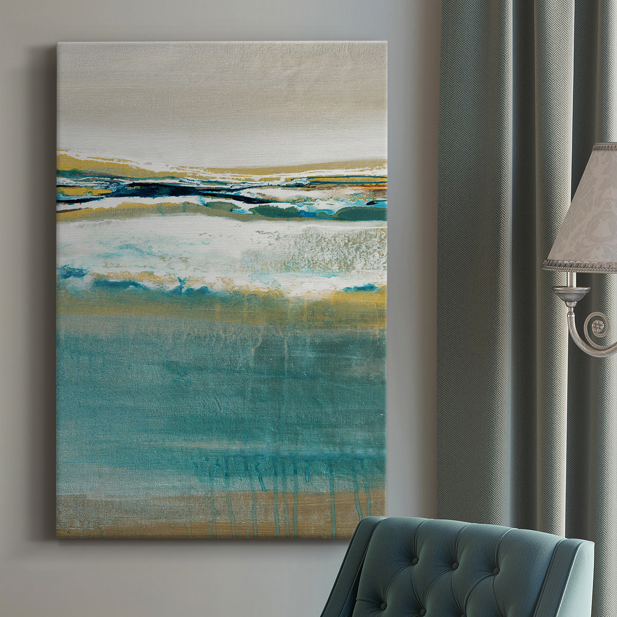 Aqua Quartz V2 Premium Gallery Wrapped Canvas - Ready to Hang