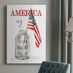 America My Home Sweet Home Premium Gallery Wrapped Canvas - Ready to Hang