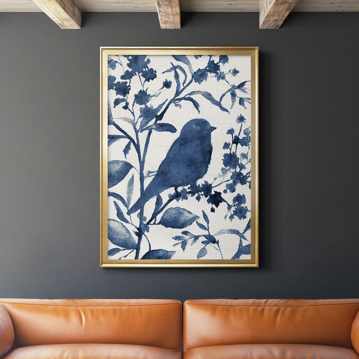 Bluebird Silhouette I Premium Framed Print - Ready to Hang