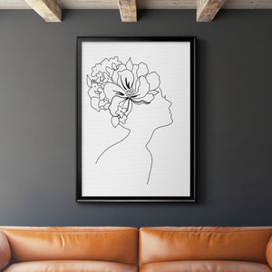 Fashion Floral Sketch I Premium Framed Print - Ready to Hang