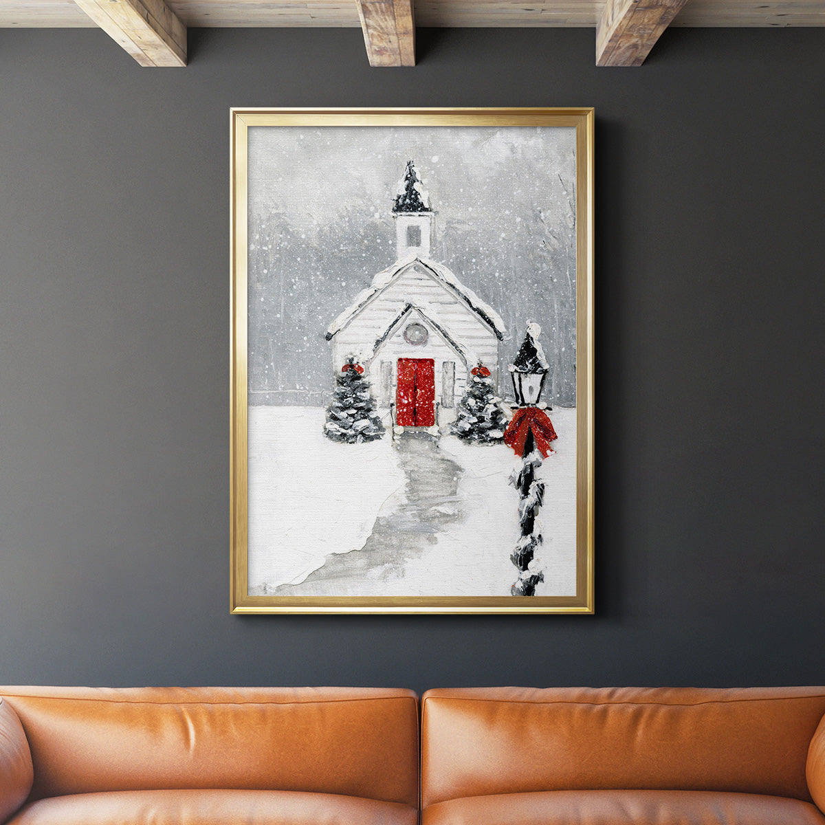 Soft Silent Night Premium Framed Print - Ready to Hang