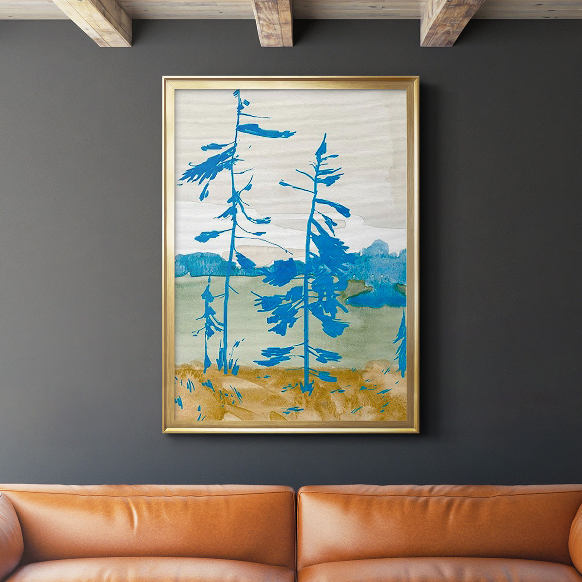 Cerulean Spruce I Premium Framed Print - Ready to Hang