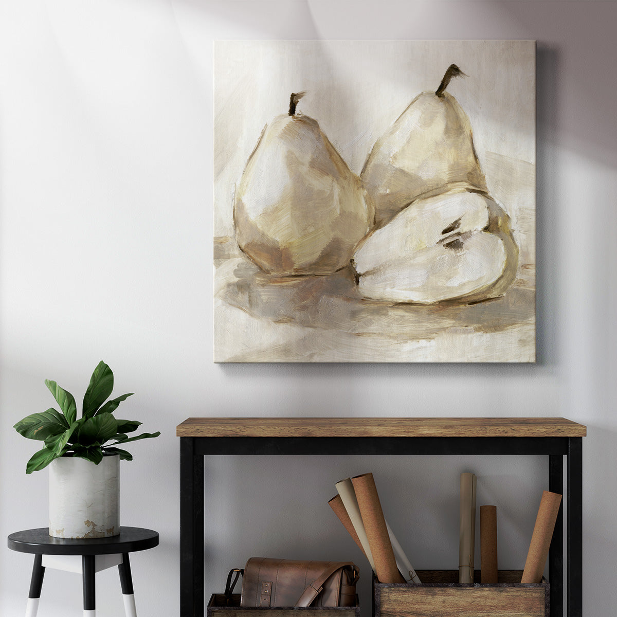 White Pear Study I-Premium Gallery Wrapped Canvas - Ready to Hang