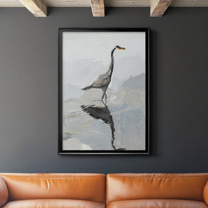 Heron Premium Framed Print - Ready to Hang