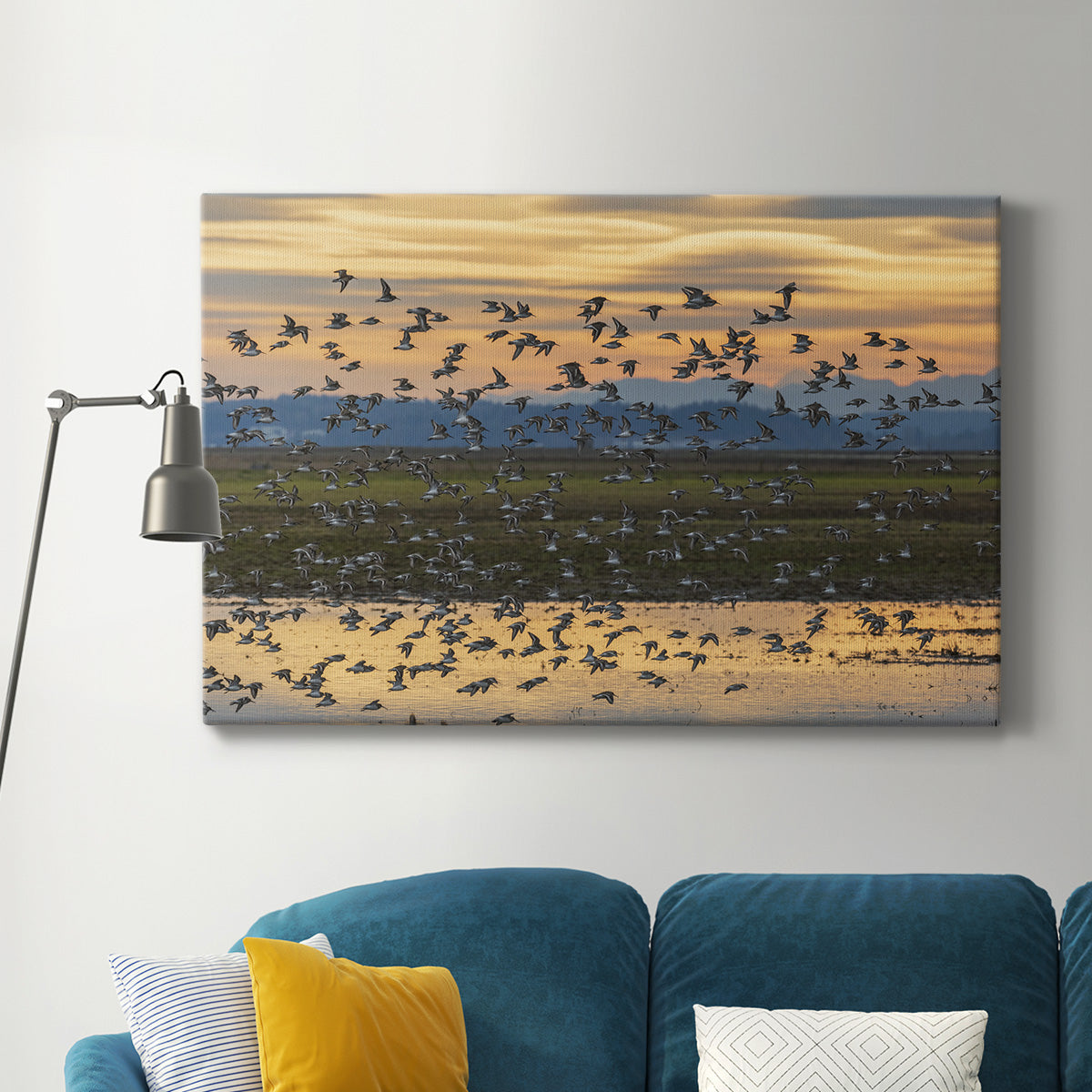 Sunset Flight Premium Gallery Wrapped Canvas - Ready to Hang