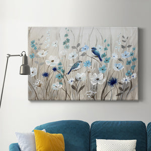 Bluebirds in Spring Premium Gallery Wrapped Canvas - Ready to Hang