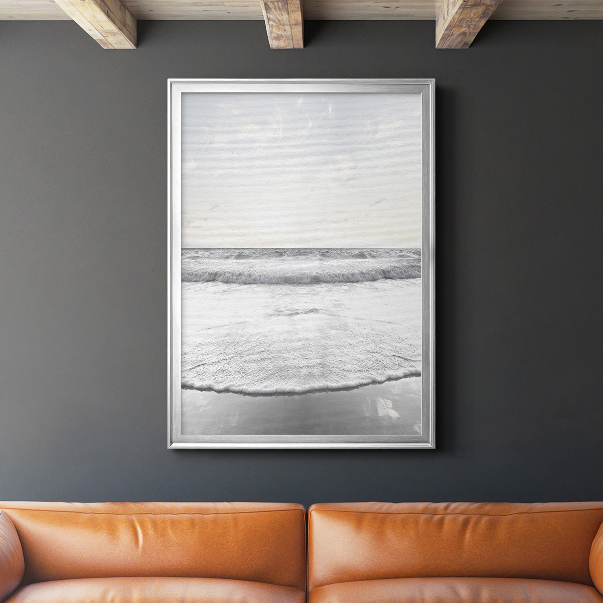 Serene Shore Premium Framed Print - Ready to Hang