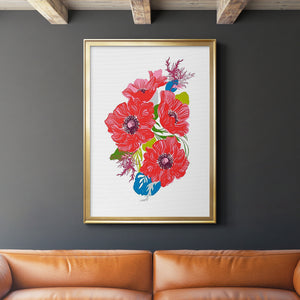 Brilliant Poppies I Premium Framed Print - Ready to Hang