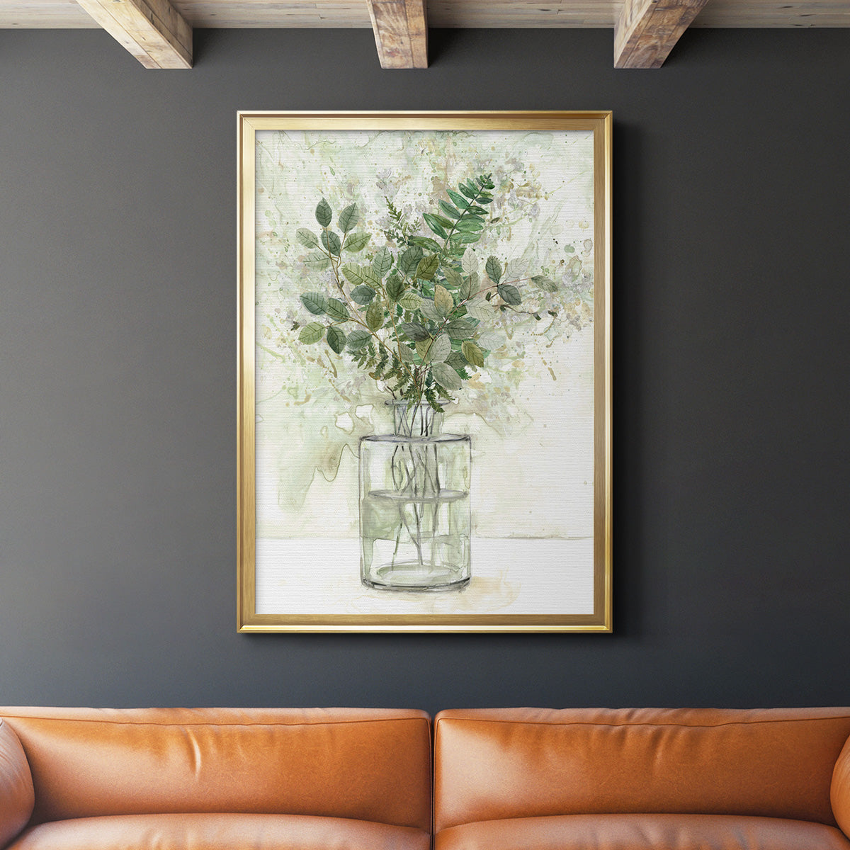 Delicate Greenery I Premium Framed Print - Ready to Hang