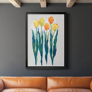 Tulips in a Row II Premium Framed Print - Ready to Hang