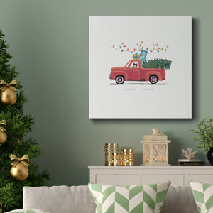 Retro Winter Celebration II-Premium Gallery Wrapped Canvas - Ready to Hang