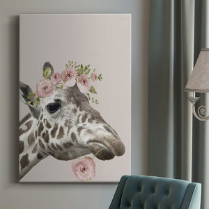 Peek A Boo Giraffe II Premium Gallery Wrapped Canvas - Ready to Hang