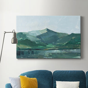 Green Grey Mountains I Premium Gallery Wrapped Canvas - Ready to Hang