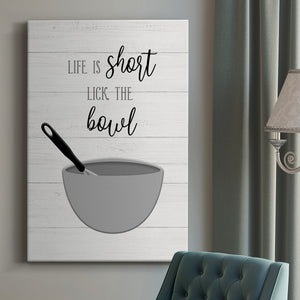 Lick the Bowl Premium Gallery Wrapped Canvas - Ready to Hang