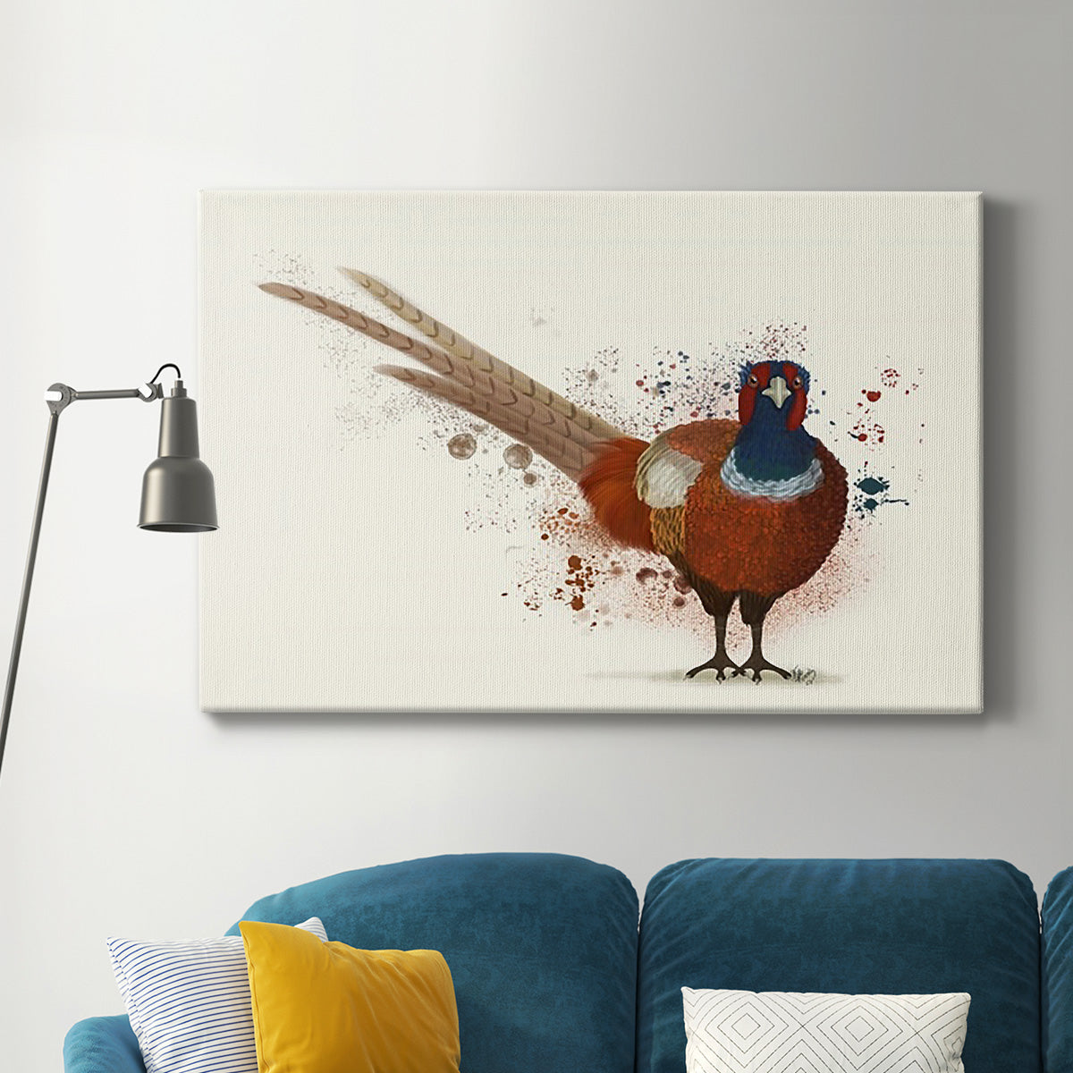 Pheasant Splash 7 Premium Gallery Wrapped Canvas - Ready to Hang