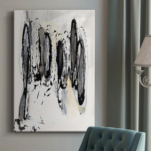 Grey Scribbles I Premium Gallery Wrapped Canvas - Ready to Hang