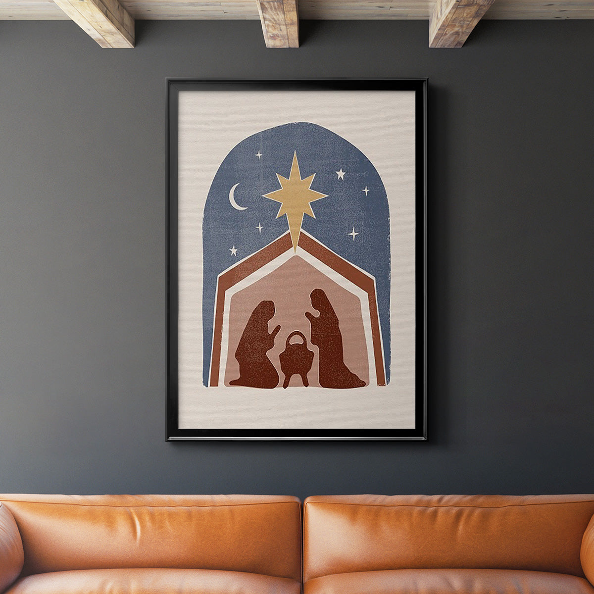 Boho Nativity I Premium Framed Print - Ready to Hang