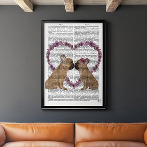 French Kiss and Flower Heart Premium Framed Print - Ready to Hang