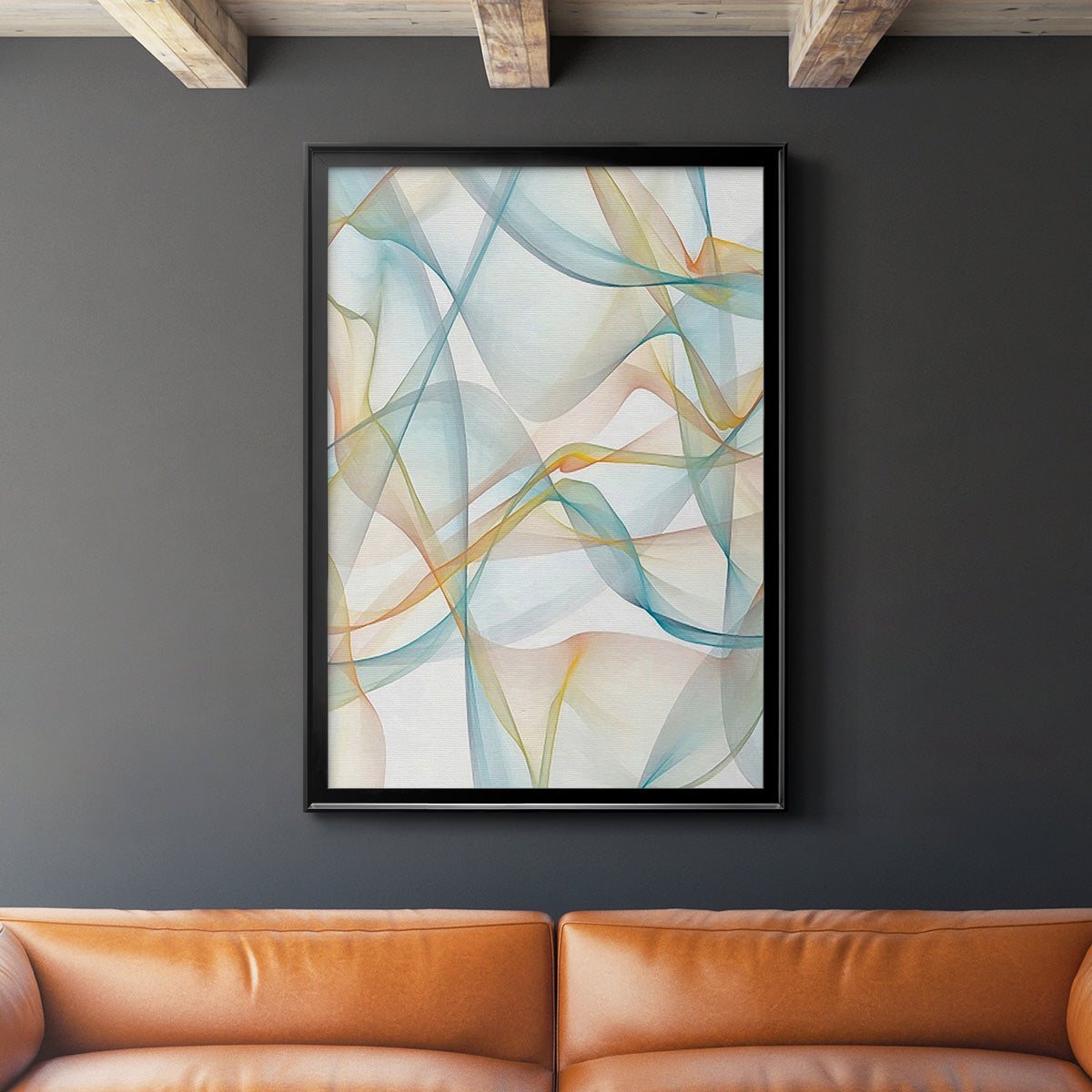 Curves and Waves IV Premium Framed Print - Ready to Hang