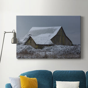 Winter Barn Premium Gallery Wrapped Canvas - Ready to Hang