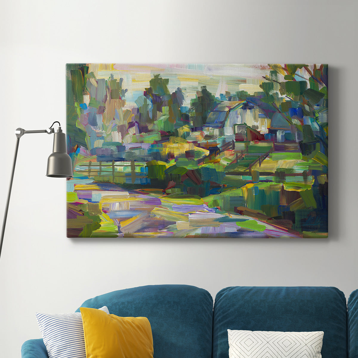 White Barn Premium Gallery Wrapped Canvas - Ready to Hang