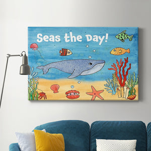 Cute Sea Creatures II Premium Gallery Wrapped Canvas - Ready to Hang