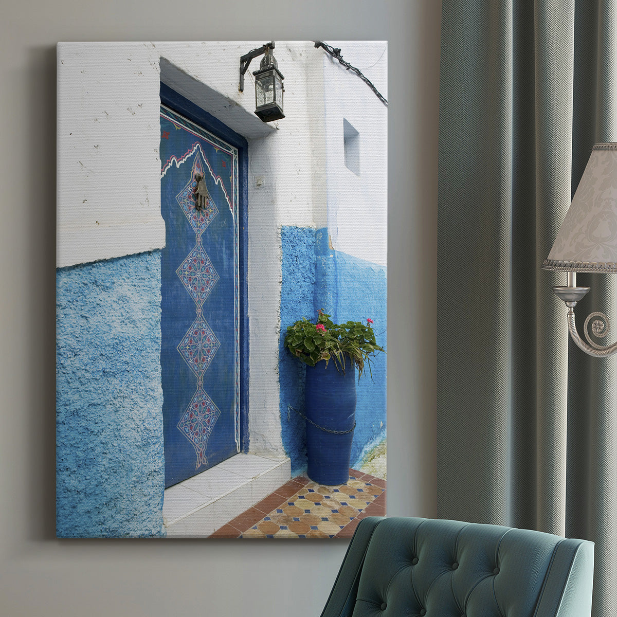 Morocco Door Premium Gallery Wrapped Canvas - Ready to Hang