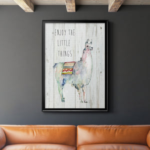 Llama Little Things Premium Framed Print - Ready to Hang