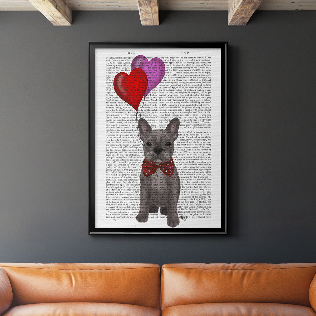 French Bulldog and Balloons Premium Framed Print - Ready to Hang