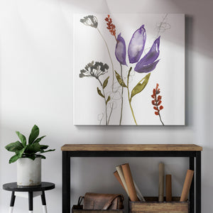 Ultraviolet Bouquet I-Premium Gallery Wrapped Canvas - Ready to Hang