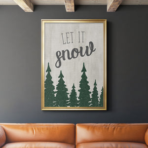 Let It Snow Forest Premium Framed Print - Ready to Hang