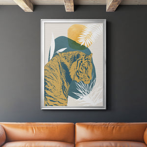 Sepia Botanical Journal I - Modern Framed Canvas Print