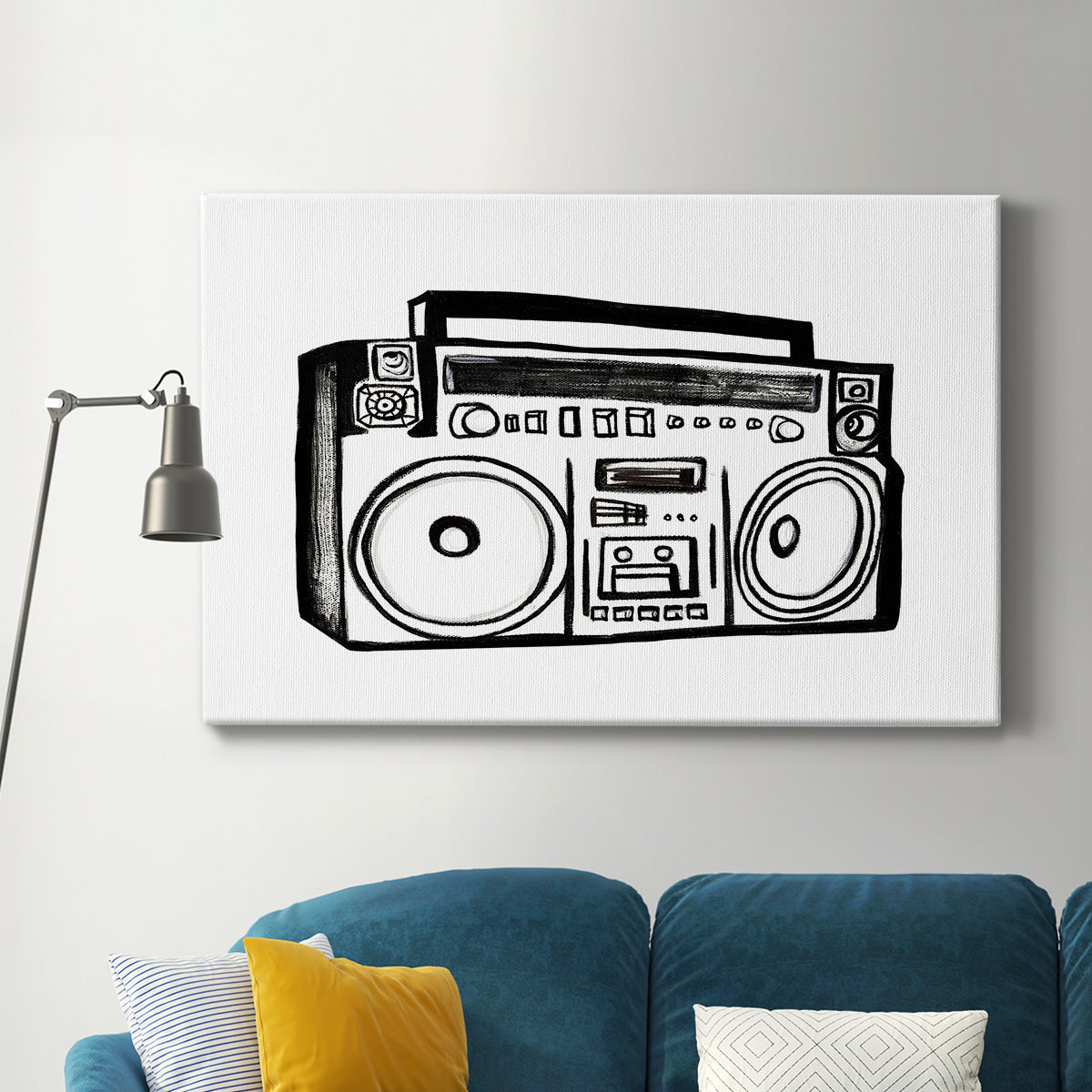 Boombox Sketch - Canvas Art Print - Wexford Home