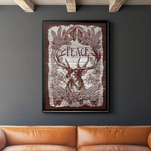 Red Wood Peace Premium Framed Print - Ready to Hang