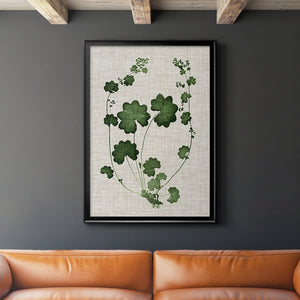 Forest Foliage on Linen II Premium Framed Print - Ready to Hang