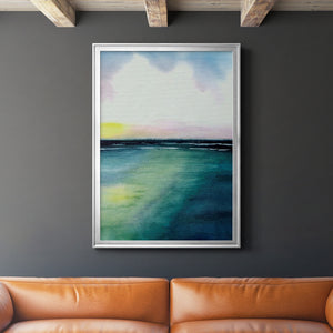 Sherbet Sunset Diptych II Premium Framed Print - Ready to Hang