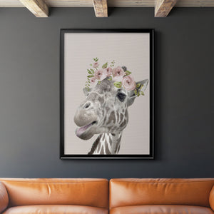 Sepia Botanical Journal I - Modern Framed Canvas Print