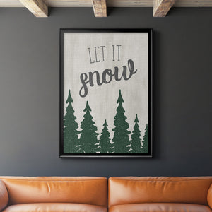 Let It Snow Forest Premium Framed Print - Ready to Hang