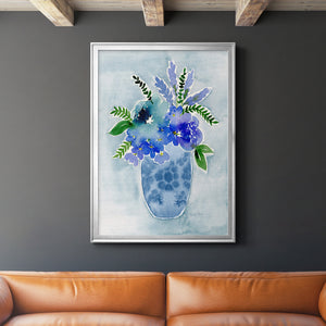 Blue Bouquet I Premium Framed Print - Ready to Hang