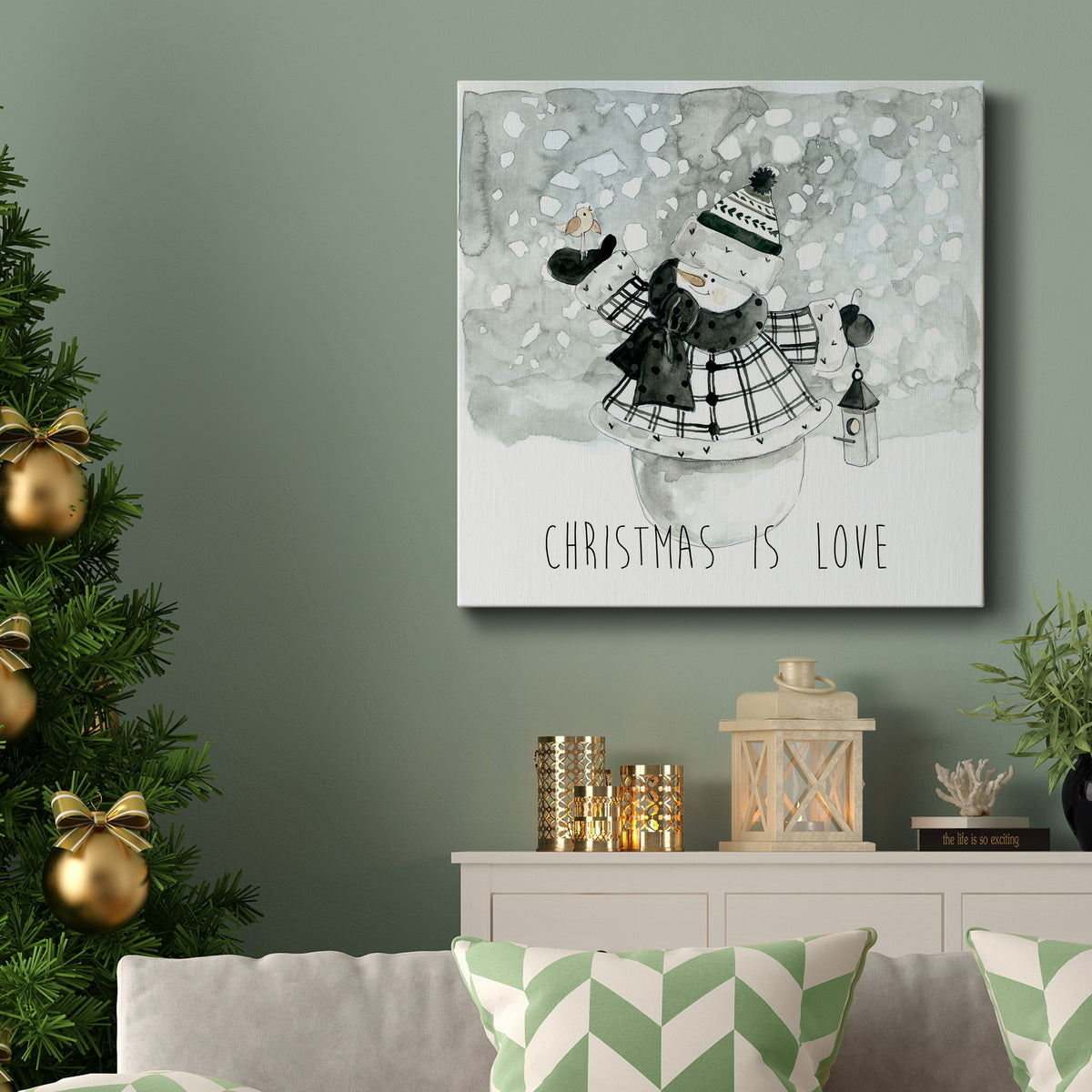 Christmas Is Love-Premium Gallery Wrapped Canvas - Ready to Hang