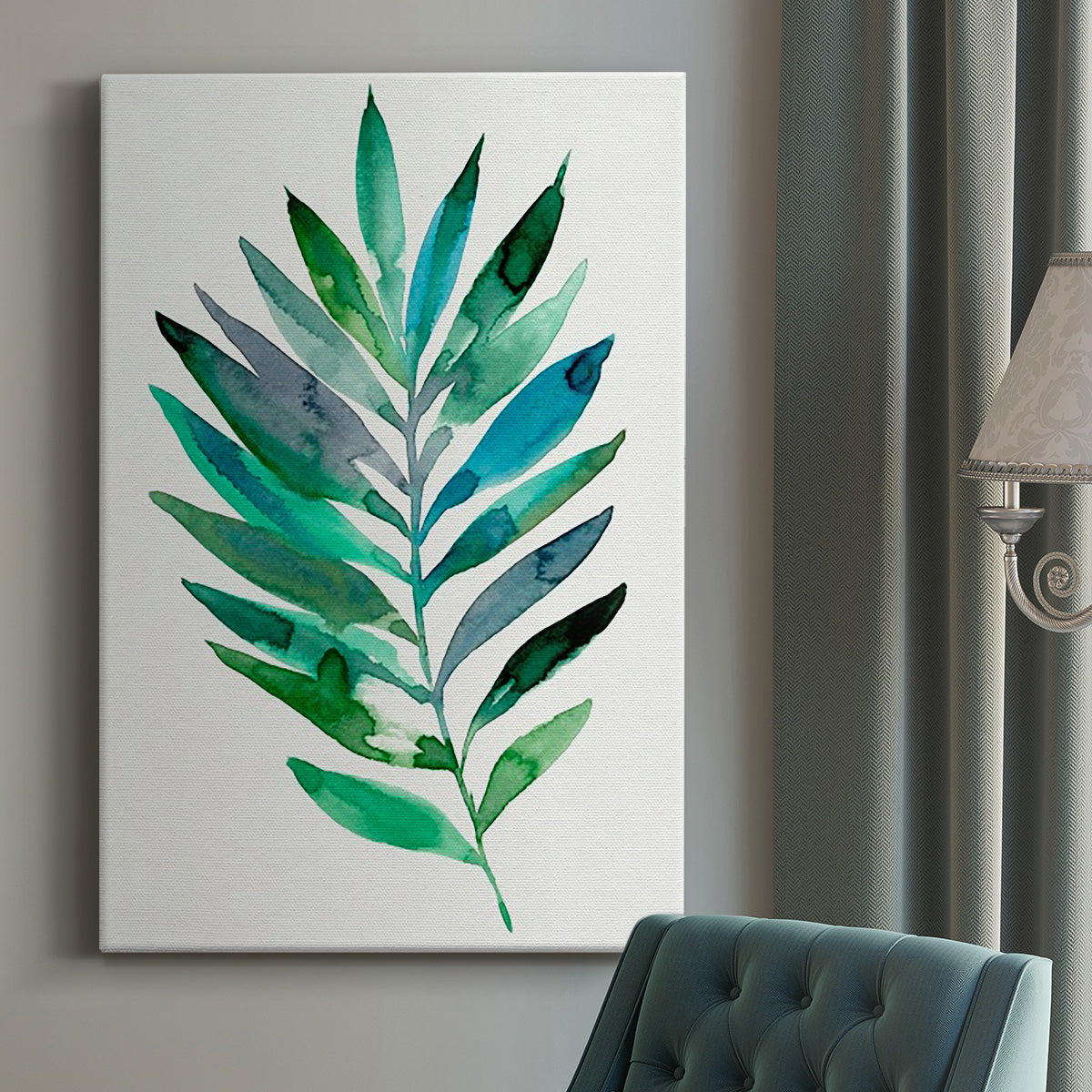 Palm Frond Flow III Premium Gallery Wrapped Canvas - Ready to Hang