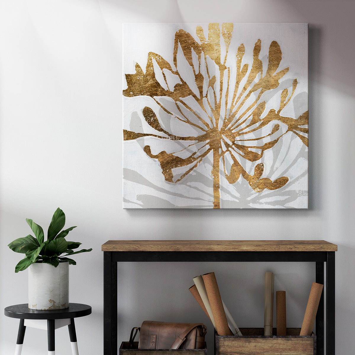 Golden Gilt Bloom II-Premium Gallery Wrapped Canvas - Ready to Hang