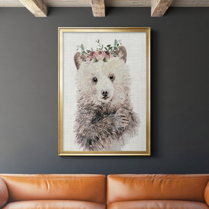 Sepia Botanical Journal I - Modern Framed Canvas Print