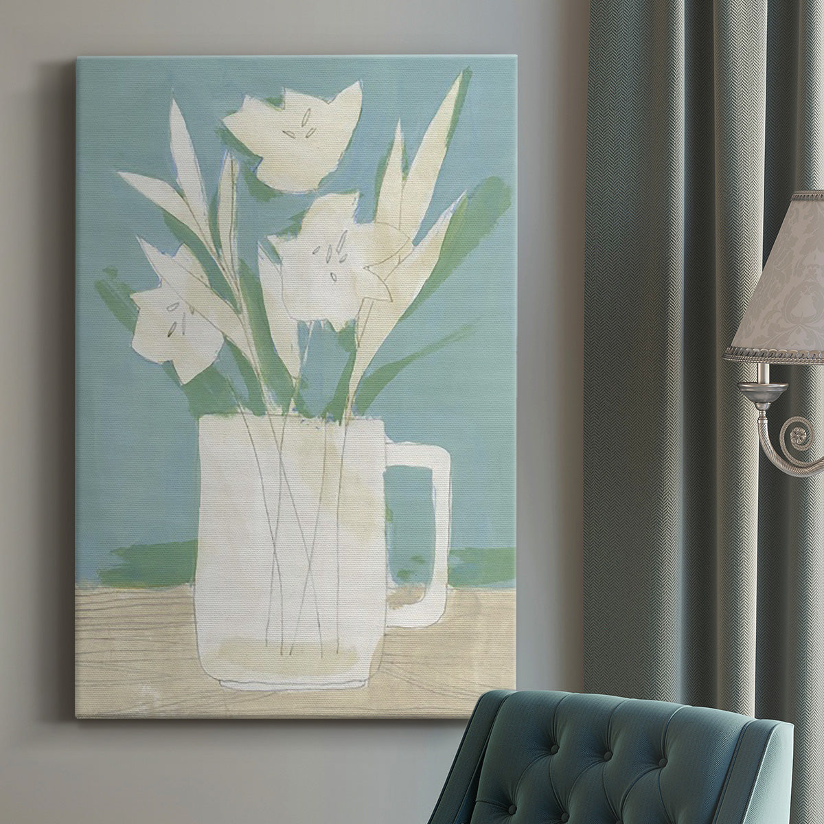 Muted Spring Arrangement III Premium Gallery Wrapped Canvas - Ready to Hang